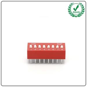Buy cheap Black 24VDC 8 Position Slide DIP Switch 25mA SPST Circuit product
