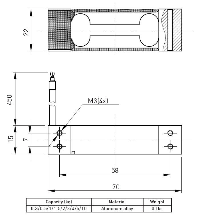 IP 65 Single Point Precision Load Cells Parallel Weighing Sensors