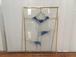 China Stained Kitchen Cabinet Glass Insulated / Bevelled / Polished Glass on sale