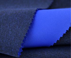 China Blue Microfiber Circular Knit Fabric Water Proofing 94% Polyester 6% Spandex on sale