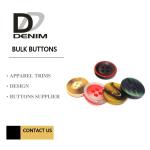 Polyester Bulk Clothing Buttons 4 Holes Colorful Assembed Combination Button