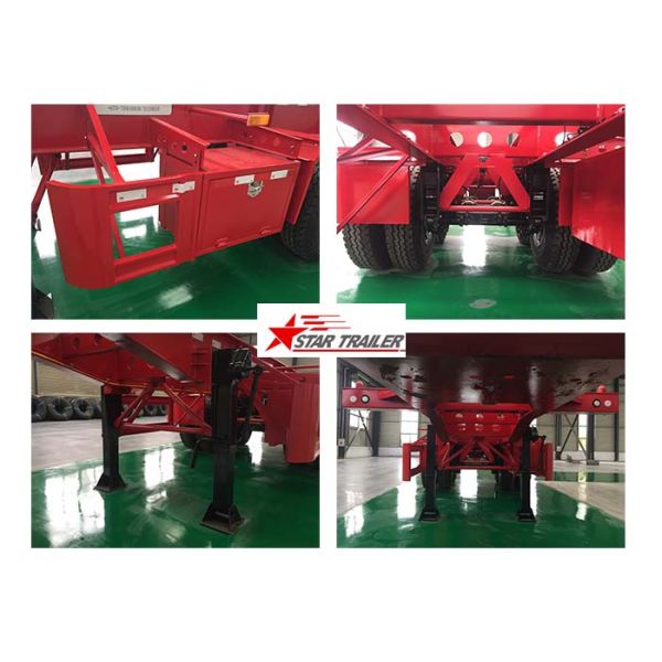 High Strength 40 Foot Trailer , Strong Trailer Frame Container Skeletal Trailers