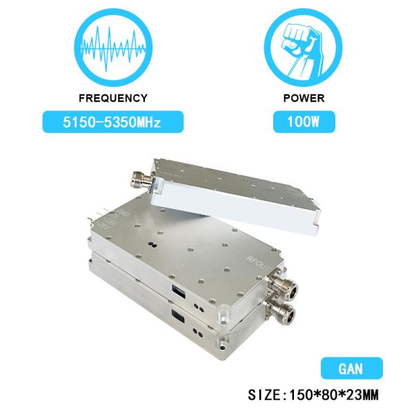 Fpv Anti Drone Module Jammer 100W 5.2g Antidrone Drone Signal Jamming Module With GAN And Isolation Protector