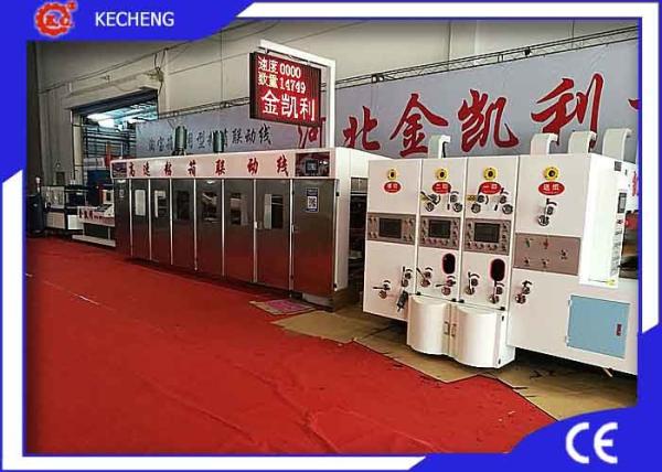 Quality Water Ink Flexo 250pcs / Min Top Printing Printer Gluer Inline for sale