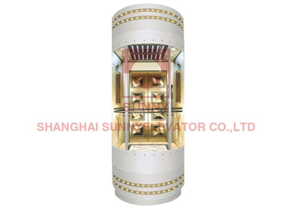 Quality 1250kg Gearless Machine Room Observation Elevator High Performance for sale