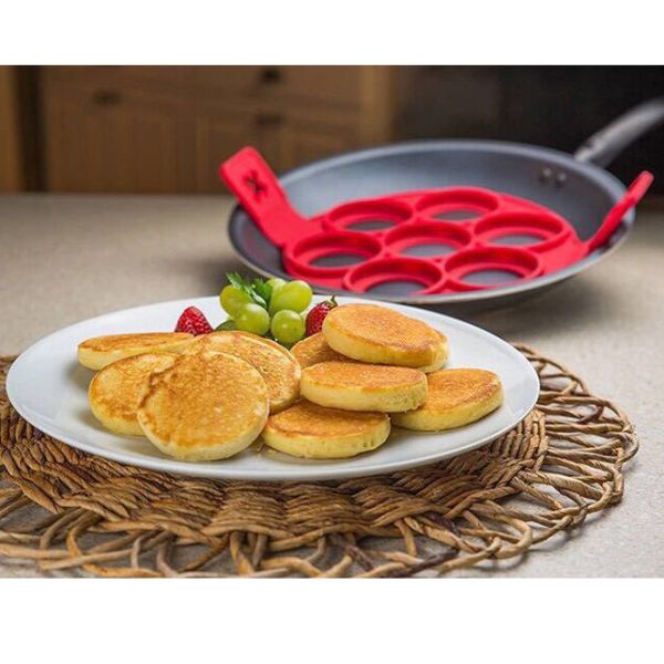 LFGB Custom Pancake Mold Silicone Pink With FDA OEM For Kitchen Cooking