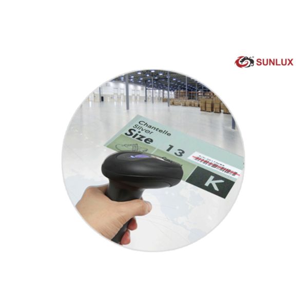 600m Transmission Wireless Laser Barcode Scanner With Cradle Easy Operation
