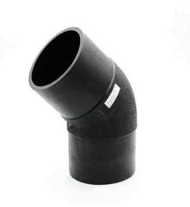 DN63-DN450 SDR11 SDR17 SDR17.6 PE Spigot 45 Degree Pipe Elbow