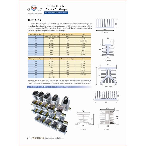 BCR Input 60A SSR Solid State Relay Heatsink for ssr