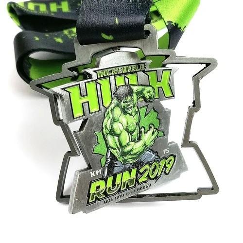 Quality Marvel Co Branded Spinning Half Marathon Medals unique designs For Awards for sale