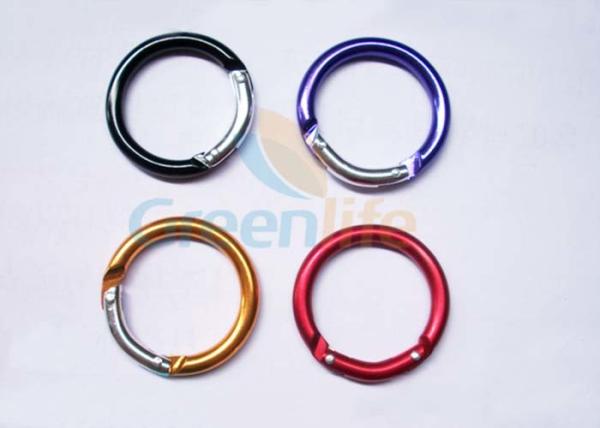 Quality Aluminum Light Round Shape Carabiner Snap Hook Connecting Ring For Security for sale
