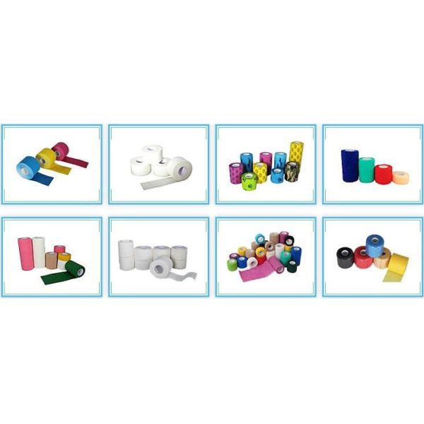 2"x5yards self-adhesive camo colored elastic cohesive bandage, breathable waterproof camouflage home care products kines