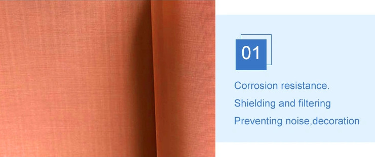 150X150mesh Copper Woven Wire Mesh , 0.065mm Fine Copper Mesh Screen