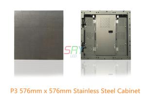 Black Color Stainless Steel LED Display Cabinet Fixed Installation