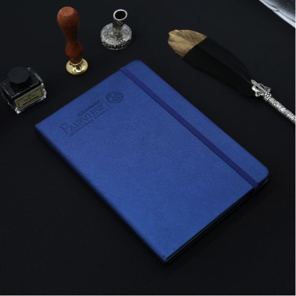 A5 Classic Ruled Lined Notebook , Dark Blue Personalised Organiser Diary