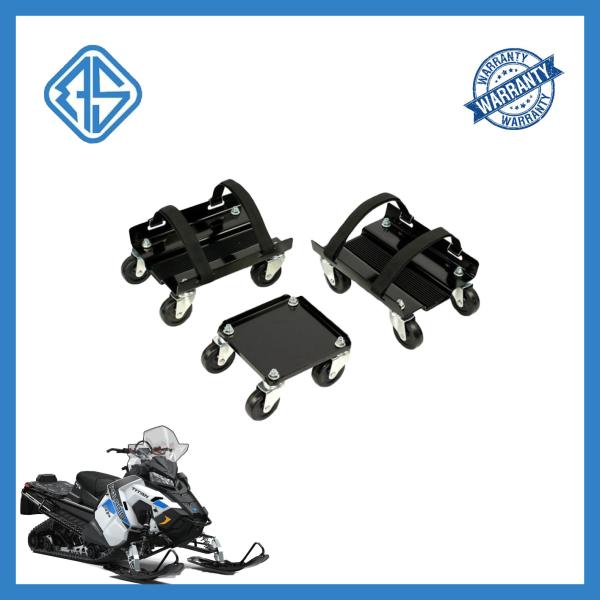 Quality Flat snowmobile dolly go jacks wheel dollies set of 3 for sale