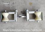 Double Sheaves Optical Fiber Cable Stringing Pulley Block 2KN OPGW Stringing