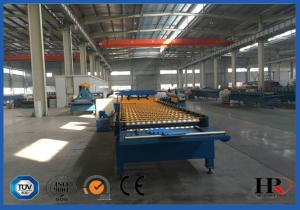 China Steel Ribbed Roofing Roll Forming Machine , Glazed Tile Roll Forming Machine on sale
