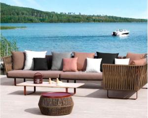 China PE Rattan wicker patio Backyard Sofa sets Leisure Aluminium Outdoor Garden sofa furniture on sale