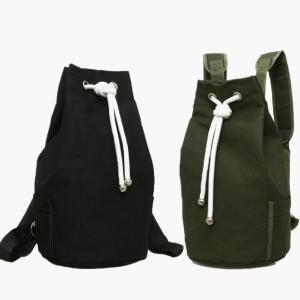 Large Capacity Canvas Drawstring Baseball Bucket Backpack