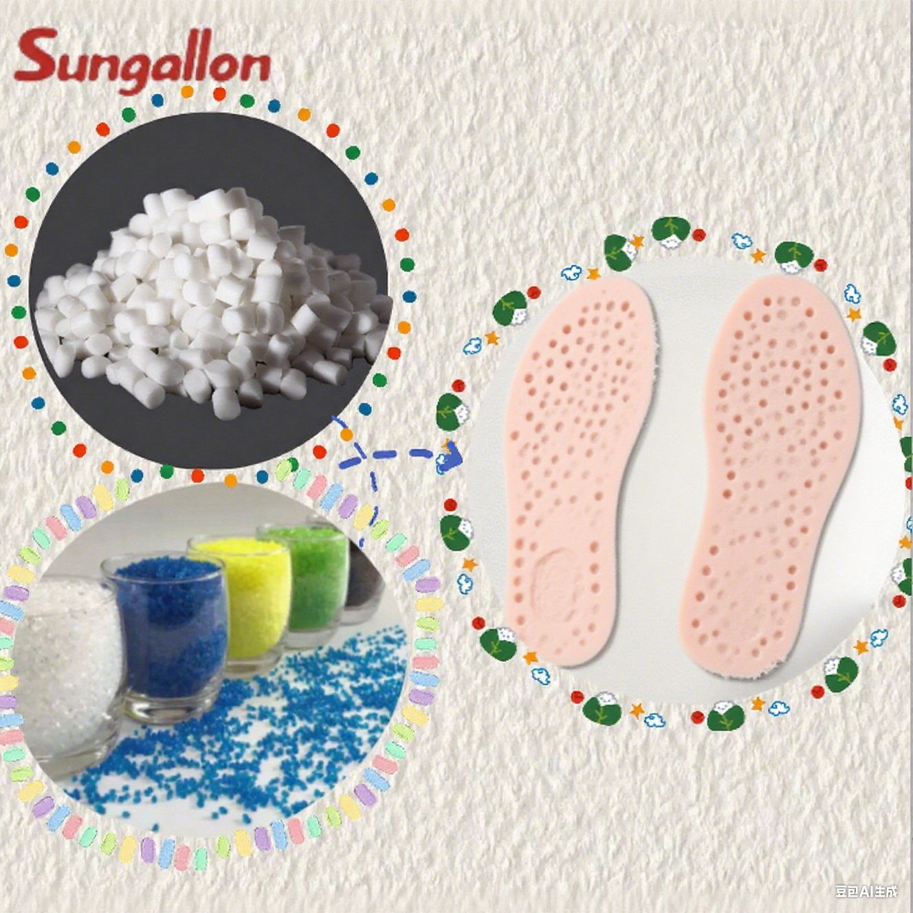 Customizable TPE Thermoplastic Granules Insole Raw Material Soft Cushioning Shoe