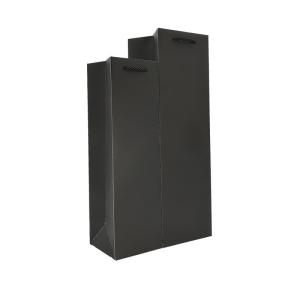 China 250gsm Stand Up Gusseted Paper Wine Bags Wine Bottle Bags Bulk on sale