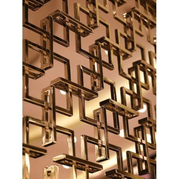 Laser cut stainless steel Polished/ Satin Brushmetal screen for interior decoration