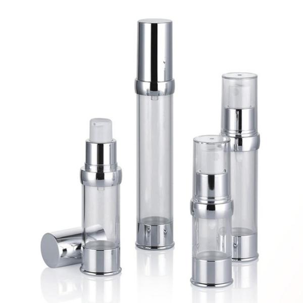 Quality Cosmetic Airless Pump Bottle 10ml 15ml 20ml 30ml Round Shape With Cap for sale