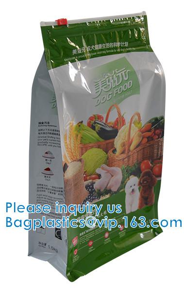 Quality Custom Logo Recycled Pouches, Slide Zippers Lock, Gusset Mylar Dog Food Pet Food Packing, Flat Bottom Pouch for sale