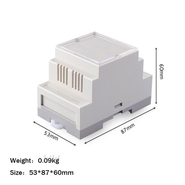 Quality Din Rail Abs Cabinet DIY Circuit Board Outlet Switch Enclosure Fireproof 53*87*60mm for sale