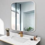 Brushed Bending Aluminium Square Mirror Frames Rectangular Rounded Corners