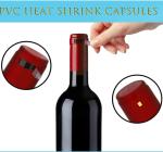 Non Spill Wine Bottle Heat Shrink Capsules with Transparent Customization