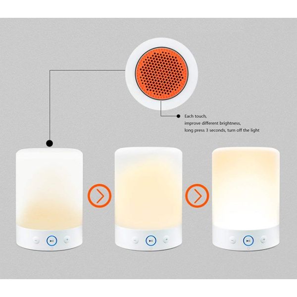 Sensitive Touch Light Up Bluetooth Speaker , Romantic Wireless Charging Bluetooth Speaker With FM Radio