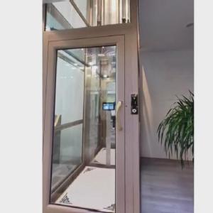 China Automatic Door LCD Screen Control Traction Home Elevator With Emergency Stop Button on sale