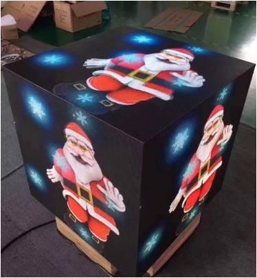 Quality 3d Led Cube Display HD 640x640mm Advertising Custom Shape Led Screen for sale