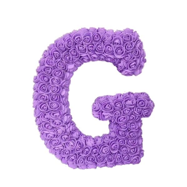 2020 New Product 35cm PE Rose Flower Letter For Wedding Decoration A-Z Rose Letter