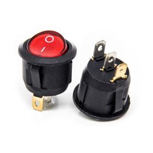 China 12V 3 Pin Car Autos Boat Round Rocker Dot LED Light Toggle Switch on sale