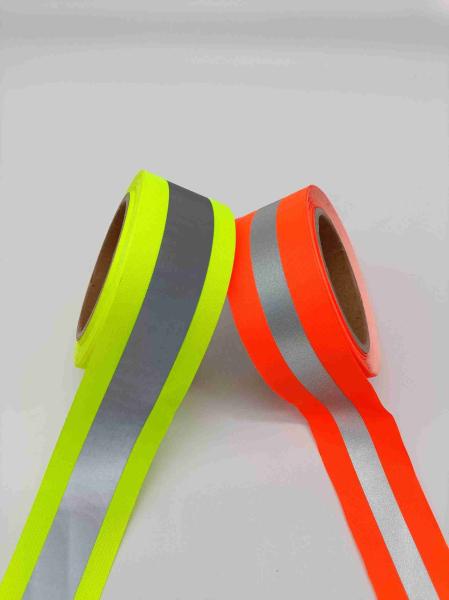 Quality 2" 1 1/2 Inch Reflective Webbing With  Scotchliteh Gray Reflector Tape Hi-Viz for sale