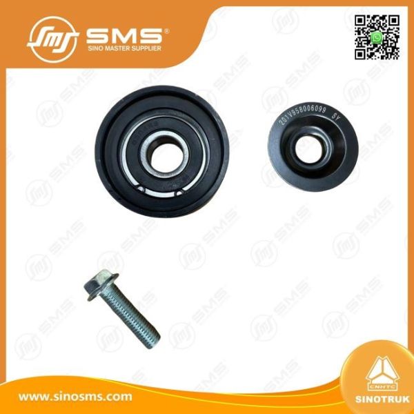 Idler Pulley 202V95800-6098 HOWO Truck Parts Belt Tensioner Roller Belt Idler Pulley Tensioner Idler Flat Idler