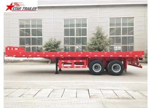 China FEA Analysis 40 Foot Flatbed Trailer , PRO - E Design Extendable Flatbed Trailer on sale