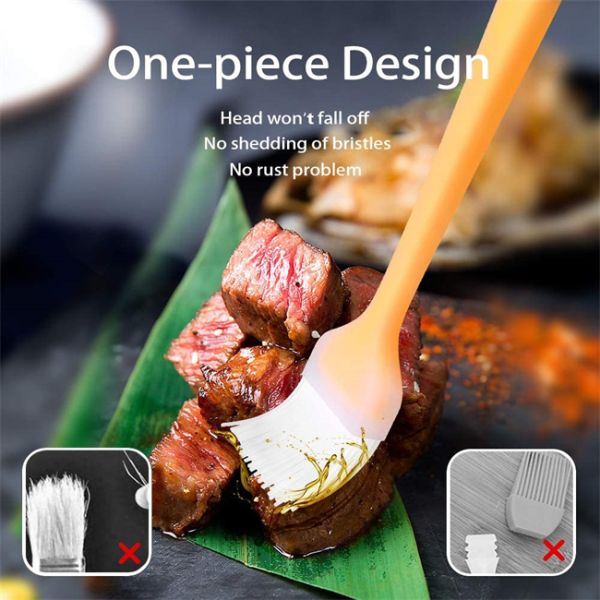 ODM Silicone Basting Brush Seamless Heatinsulated Multicolor