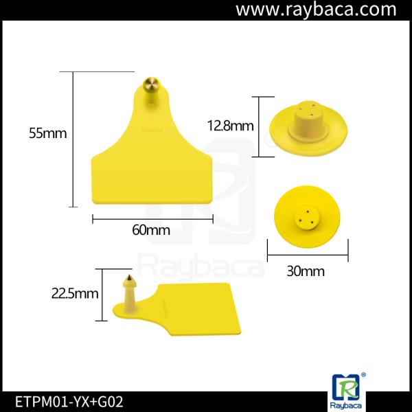 Quality TPU Material RFID Sheep Ear Tags with Customized Laser Printing Number for sale
