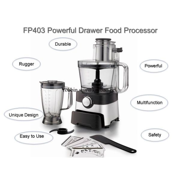 FP403 Multi Electric Food processor With Stainless Steel Blade and Blades Drawer FP403 Multi Electric Food processor With Stainless Steel Blade and Blades Drawer