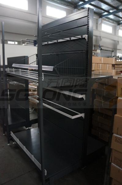 Quality Single Side Pegboard Retail Gondola Shelving System ISO9001 Certification for sale