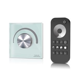 Buy cheap Wall Mounted RF Wireless Remote Led Dimmer DC 12-24V 4A*3CH 12A Output Plastic product