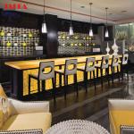 Custom Luminous Plexiglass Bar Counter Custom Resin Glass Reception Bar