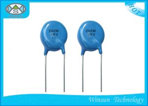 Blue High Voltage Ceramic Disc Capacitors Compact Size 1PF ~ 0.22uF For TV Set