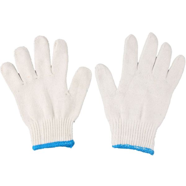10 Gauges 50grams Natural White Work Cotton Gloves