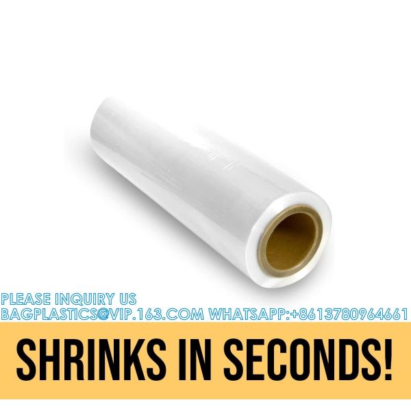 8" 75 Gauge Polyolefin Shrink Film Heat Wrap POF Centerfold 3500' Feet Heat Wrap POF Centerfold