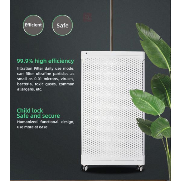 H13 True HEPA Filter Air Purifier Smart WiFi PM2.5 Monitor For Large Room